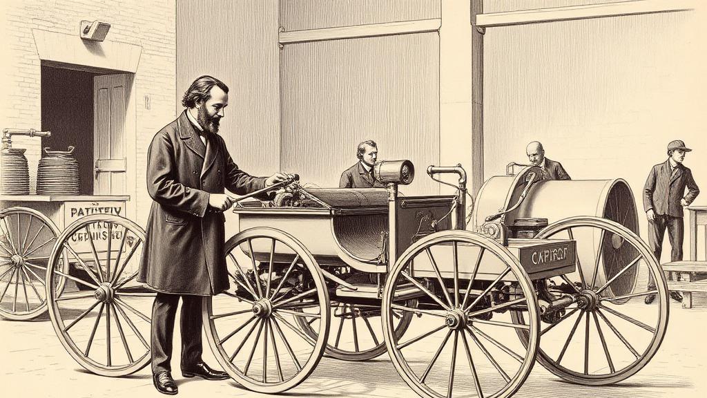 Benz Patent-Motorwagen: a wall in Mannheim and the birth certificate of the automobile