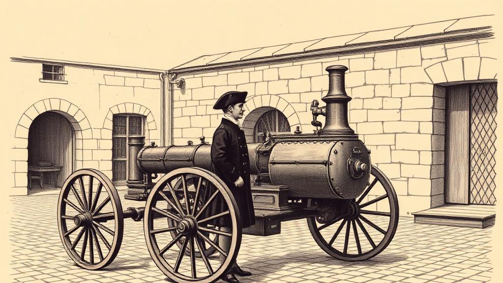 Cugnot's fardier: the first machine to move under its own power