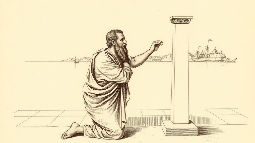 Eratosthenes measures the Earth, or how a shadow told the whole story